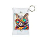 だんのんのカラフルメガネをかけた猫 Mini Clear Multipurpose Case