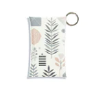 Green__teaのScandinavian Pattern_Leaves Mini Clear Multipurpose Case