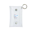 ko_858585のウサギ猫：ブルー Mini Clear Multipurpose Case