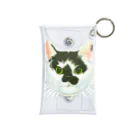 segasworksのねこさんのお顔（白黒ねこ） Mini Clear Multipurpose Case