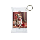 ワンニャンのスリッパを持ち出している犬 Mini Clear Multipurpose Case