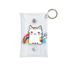 yielanggo007の虹のねこ Mini Clear Multipurpose Case