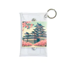 Cool Japanese CultureのSpring in Himeji, Japan: Ukiyoe depictions of cherry blossoms and Himeji Castle Mini Clear Multipurpose Case
