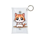 @猫グッズ製作所のかわいい猫のヤンチャまる Mini Clear Multipurpose Case