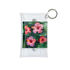 オンラインショップイエローリーフのピンク色のハイビスカスの花 Mini Clear Multipurpose Case