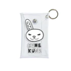 kune-kuneのくろたまウサギ　クネクネTシャツ Mini Clear Multipurpose Case