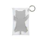 かわいいもののおみせ　いそぎんちゃくのしがみつく灰色猫 Mini Clear Multipurpose Case