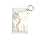 かわいいもののおみせ　いそぎんちゃくの仲良し猫　サバ白&白 Mini Clear Multipurpose Case