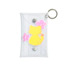 豆大福屋のぽっちゃりオレンジ桜ねこ Mini Clear Multipurpose Case