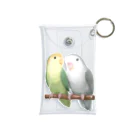 まめるりはことりのコザクラインコ　モーブとオリーブ【まめるりはことり】 Mini Clear Multipurpose Case