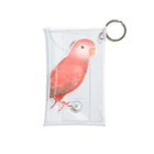 まめるりはことりのアキクサインコ　ピンク【まめるりはことり】 Mini Clear Multipurpose Case