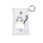 丸太猫のふてぶてしい顔の猫 Mini Clear Multipurpose Case