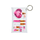 Ukeiのショップのjewelry cosme pink Mini Clear Multipurpose Case