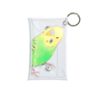 まめるりはことりの首傾げセキセイインコ　ピーちゃん【まめるりはことり】 Mini Clear Multipurpose Case