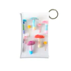 水島ひねのKnitted Mushrooms Mini Clear Multipurpose Case