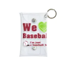 キッズモード某のWe love Baseball(レッド) 미니 투명 동전 지갑