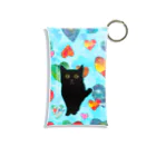 WAMI ARTの夏の黒猫ハート Mini Clear Multipurpose Case