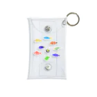 ハナのお店のカラフルな魚たち Mini Clear Multipurpose Case