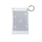 rilybiiのサクランボ柄 グレーブルー Mini Clear Multipurpose Case