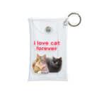 teenage storeのi love cat forever Mini Clear Multipurpose Case