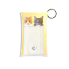 猫カフェにあにゃあグッズショップのみたらしちゃんわさびちゃんコンビのチェキケース Mini Clear Multipurpose Case