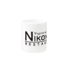 ベジタリアンタイ料理＊ニコニコレストランのお店のnikonikoロゴ（ブラック） Mug :other side of the handle