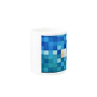 saeko_ishinakaのBLUE Mug :other side of the handle