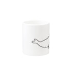 neconos Goodsのあざらしのひと（黒） Mug :other side of the handle