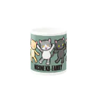 にこねこ【保護猫の保育園】のNICONEKO×FAMILYマグ Mug :other side of the handle