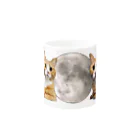 猫ウラ商店の月の狛猫マグカップ　【猫ウラ商店】 Mug :other side of the handle