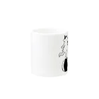 Cɐkeccooのらくがきシリーズ『しろくろくま』モノクロ Mug :other side of the handle