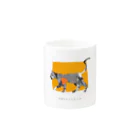 都会のぷらなりあ  officialのねこマグカップ -orange Mug :other side of the handle