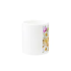 meke flowersのレモンイエローとアップルグリーン Mug :other side of the handle