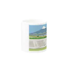 Meguuuの富士山の見えるテニスコートで Mug :other side of the handle