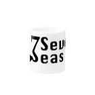 セブンシーズ Online StoreのSeven Seas モチーフロゴ（黒文字） Mug :other side of the handle