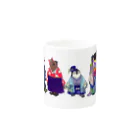 ヤママユ(ヤママユ・ペンギイナ)のいずれ菖蒲か杜若₋Aptenodytes Kimono Penguins- Mug :other side of the handle