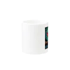 umakoiの満月を背景に赤目コウモリが威嚇する様子のドット絵 Mug :other side of the handle