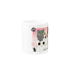 ねこほうチャンネル公式グッズの5匹ねこほうイラストグッズ Mug :other side of the handle