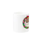 カワウソちゃんのお店のクリスマスリースカワウソ Mug :other side of the handle