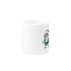 フレブルとパググッズS’IRISERの鼻ペチャクリスマス　黒パグ　 Mug :other side of the handle