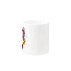MK's SOLUTIONのカラフルなおおかみ Mug :other side of the handle