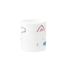 もふもふ堂のお魚くわえた白猫のにゃグカップ Mug :other side of the handle