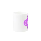 『NG （Niche・Gate）』ニッチゲート-- IN SUZURIの吾唯足知（吾唯足りるを知る。）紫・マークのみ Mug :other side of the handle