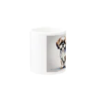 Animal Illustration shopのシーズー　Shih Tzu　水彩画風 Mug :other side of the handle