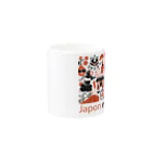 動物たちの日常のJapon et France Mug :other side of the handle