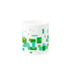 Kumapiのカラフルシカク緑 Mug :other side of the handle