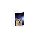 はらぺちーの【雨宿り雑貨店】の宇宙犬 (うちの柴犬さくら) Mug :other side of the handle