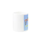 Tamon-TamonのLove & Peace ブルードット Mug :other side of the handle