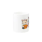 消防 と ねこちゃんのほふく救助結索をするレスキュー隊のねこちゃん Mug :other side of the handle