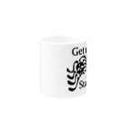 『NG （Niche・Gate）』ニッチゲート-- IN SUZURIのGet Up! Stand Up!(黒) Mug :other side of the handle